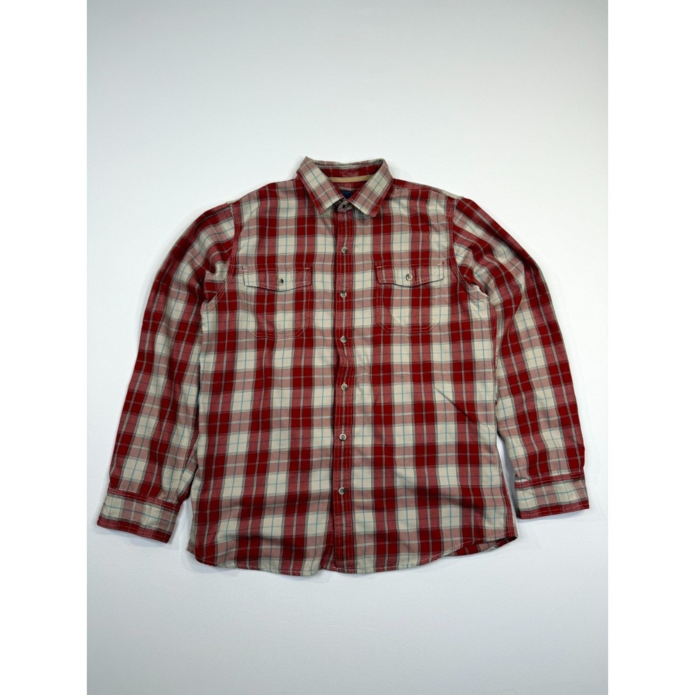 G.H. Bass & Co. Flannel Shirt Men Large Multicolor Plaid Cotton Casual Button Up